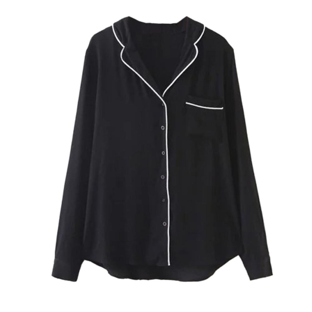 FINAL SALE UO Pajama Style Silky Button Down Blouse